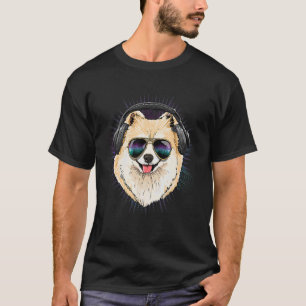 EDM House-Musik DJ Pomeranian-Hund Musik Musik Ku T-Shirt