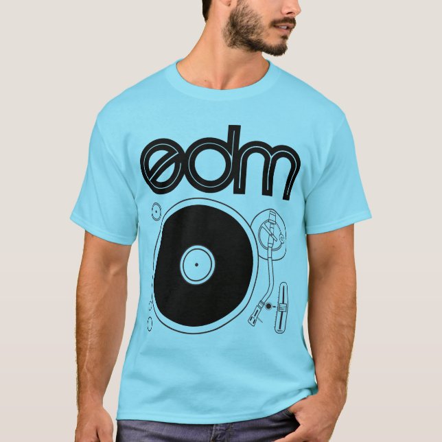 EDM Retro Turntable-Shirt T-Shirt (Vorderseite)