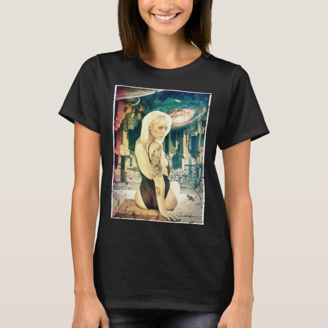 EDM Trippy Space World Flip Dance Rave Music Festi T-Shirt (Vorderseite)