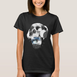 EDM Urban DJ Hip Hop Skull Tragekopfhörer g T-Shirt