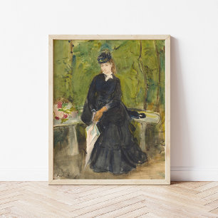 Edma sitzt im Park Berthe Morisot Poster