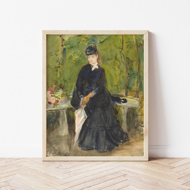 Edma sitzt im Park | Berthe Morisot Poster (Von Creator hochgeladen)