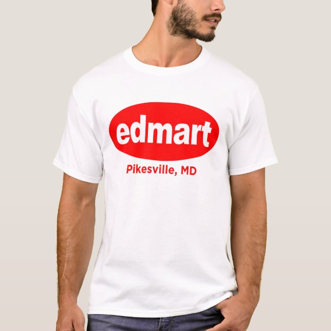 Edmart Rot auf Weiß T-Shirt (Vorderseite)