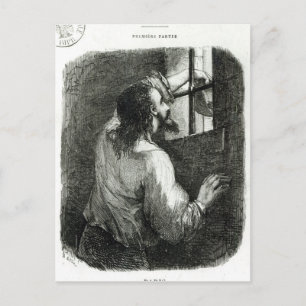 Edmond Dantes im Schloss von If inhaftiert Postkarte