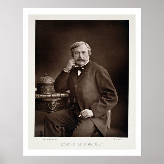 Edmond de Goncourt (1822-96) von 'Galerie Contemp Poster (Vorne)