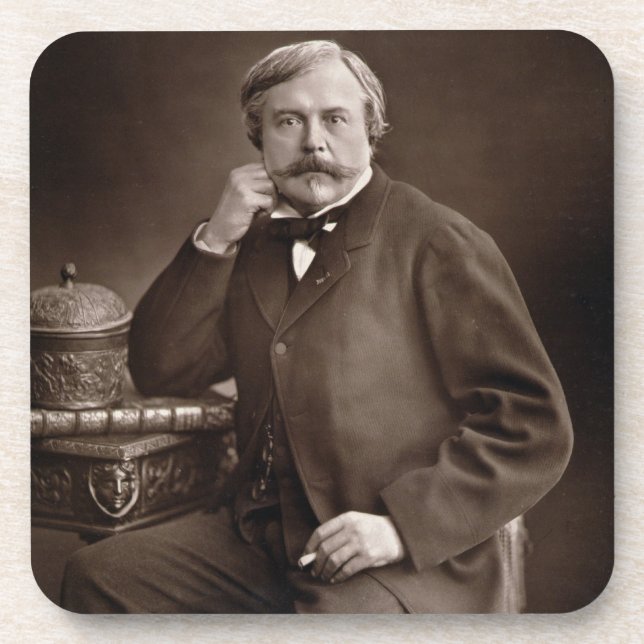 Edmond de Goncourt (1822-96) von 'Galerie Contemp Untersetzer (Vorderseite)