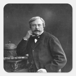 Edmond de Goncourt Quadratischer Aufkleber