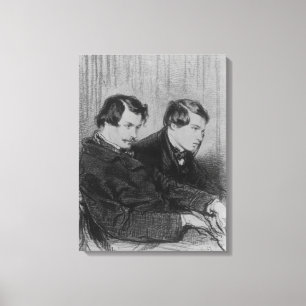 Edmond de Goncourt und Jules de Goncourt Leinwanddruck