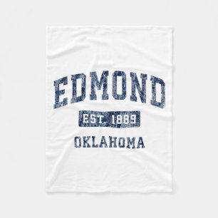 Edmond Oklahoma Ok Vintage Etablierte Sport Desi Fleecedecke