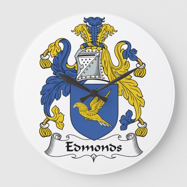 Edmonds Familienwappen Große Wanduhr (Vorderseite)