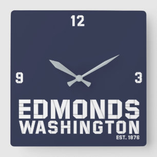 Edmonds, Washington Quadratische Wanduhr