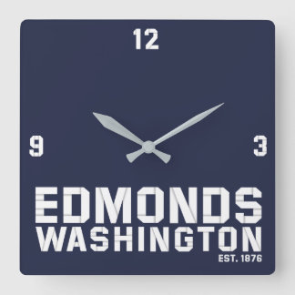 Edmonds, Washington Quadratische Wanduhr