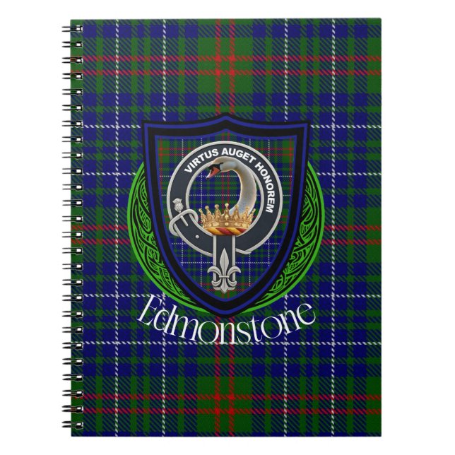 Edmonstone Scottish Clan Tartan & Crest Notizblock (Vorderseite)