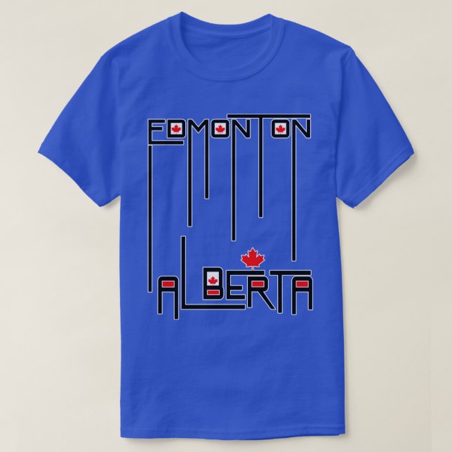 Edmonton Alberta Canada Flag T-Shirt (Design vorne)