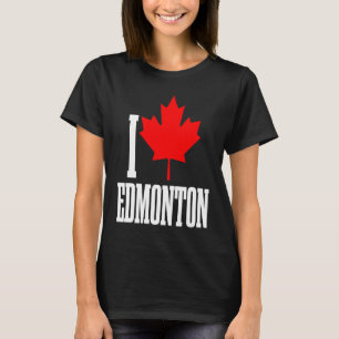 Edmonton Alberta Kanada Ahornblatt Kanadische Flag T-Shirt
