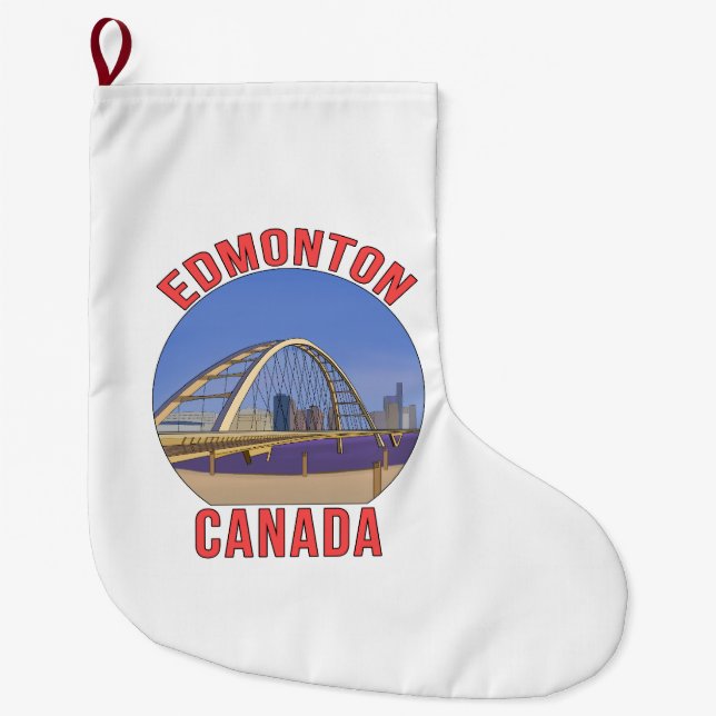 Edmonton Alberta Kanada Großer Weihnachtsstrumpf (Vorderseite)