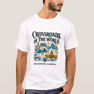 Edmonton Alberta Kanada Kreuzung Der Welt T-Shirt