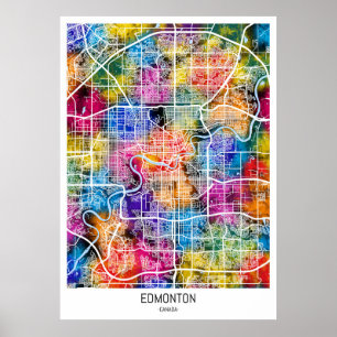Edmonton Canada City Map Poster