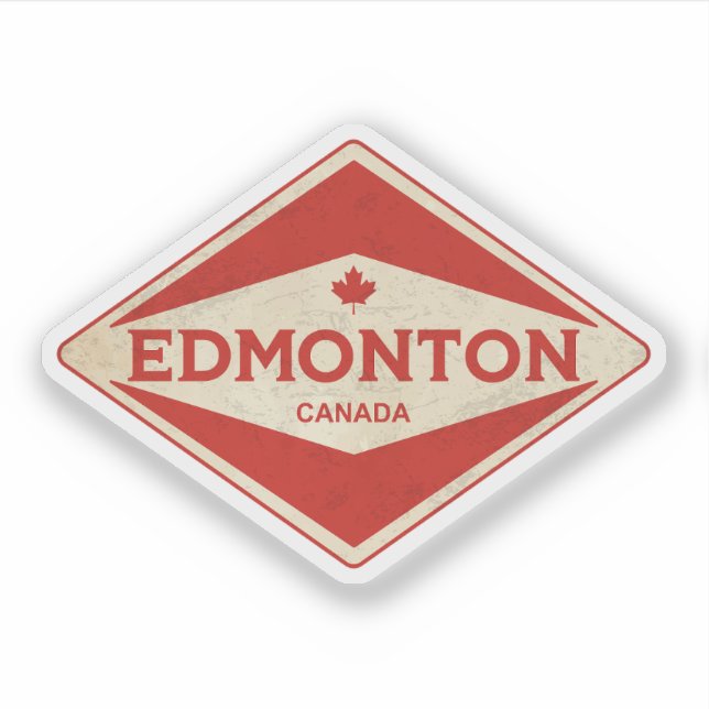 Edmonton Canada Vintag Aufkleber (Vorderseite)
