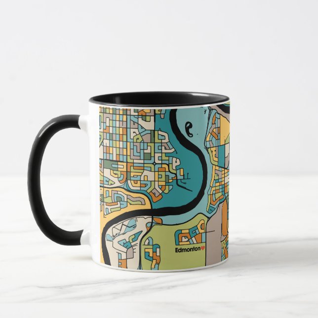 Edmonton City Map Tasse (Links)