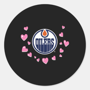 Edmonton Oilers Valentine Liebe Nhl Offiziell Lize Runder Aufkleber