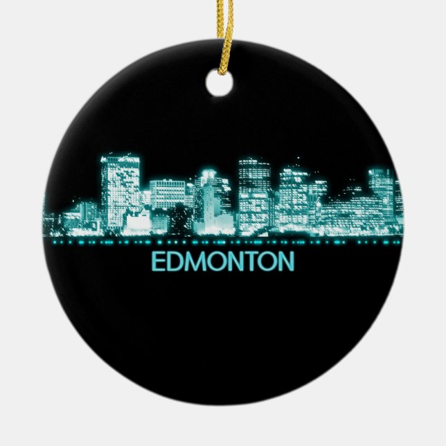 Edmonton Skyline Keramik Ornament (Vorne)