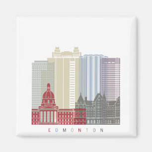 Edmonton-Skyline-Poster Magnet
