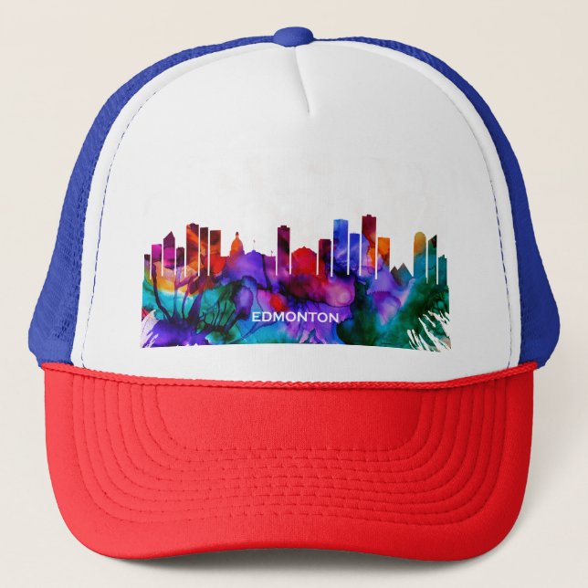 Edmonton Skyline Truckerkappe (Vorderseite)