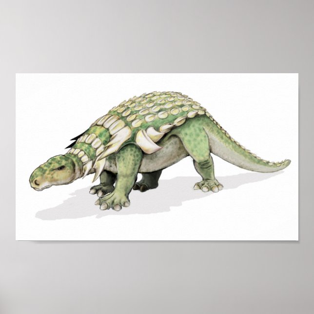 Edmontonia - gepanzertes Dinosaurier-Portfolio Poster (Vorne)