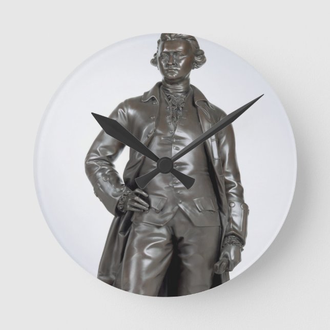 Edmund Burke (1729-97) 1865 (Bronze) Runde Wanduhr (Vorderseite)