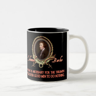 Edmund Burke-Zitat: Schlechte Triumphe Zweifarbige Tasse