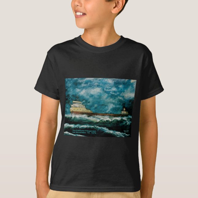 Edmund Fitsgerald 1996 mit Text T-Shirt (Vorderseite)