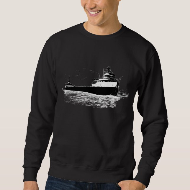 Edmund Fitzgerald ~ Berühmtes Seeschiff Sweatshirt (Vorderseite)