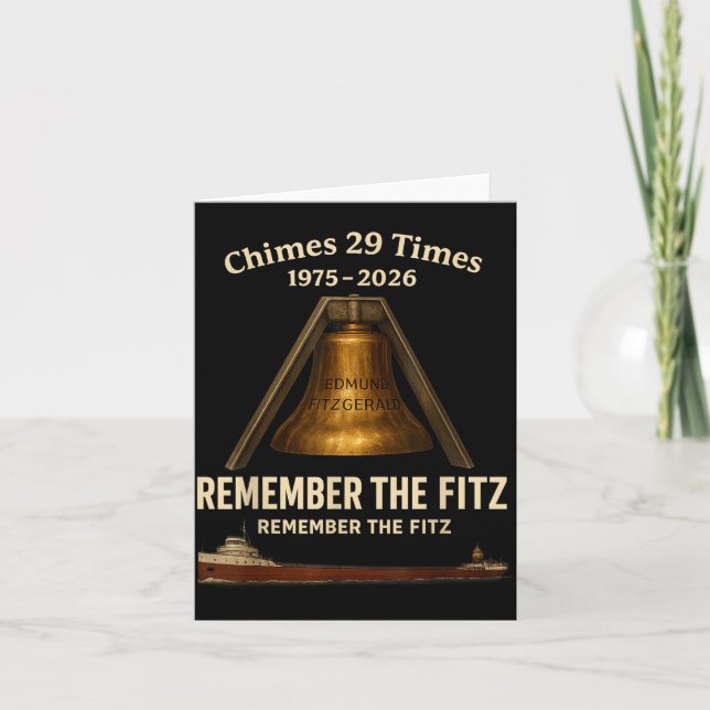 Edmund Fitzgerald, Remember The Fitz Great Lakes M Karte (Vorderseite)