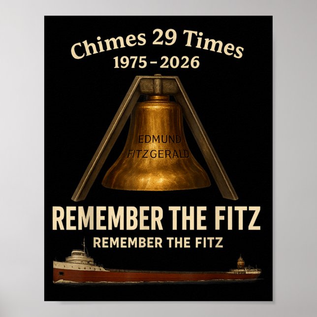 Edmund Fitzgerald, Remember The Fitz Great Lakes M Poster (Vorne)