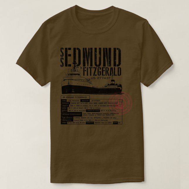 Edmund Fitzgerald T-Shirt (Design vorne)