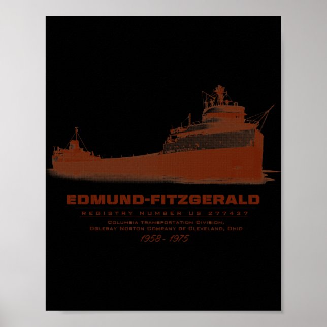 Edmund Fitzgerald T Shirt  Poster (Vorne)