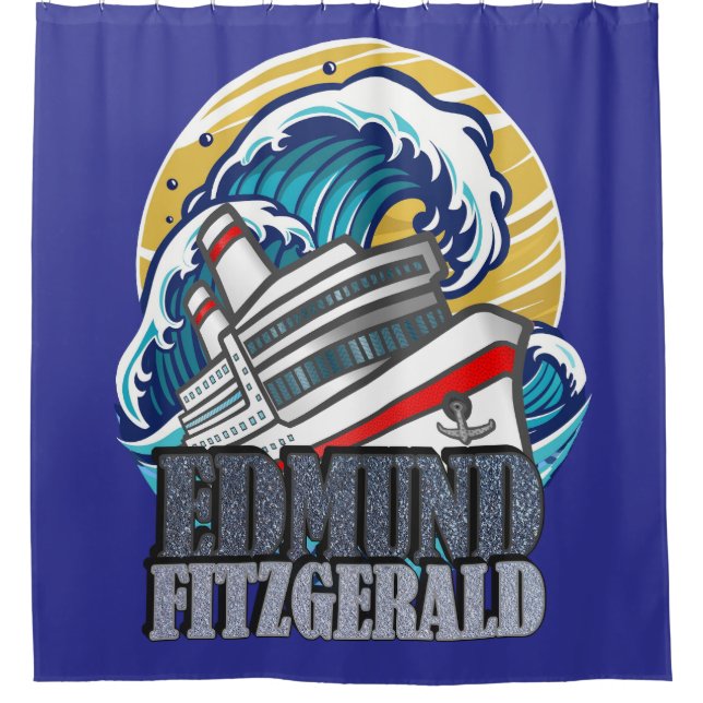 Edmund Fitzgerald | Tribut an das legendäre Schiff Duschvorhang (Vorderseite)