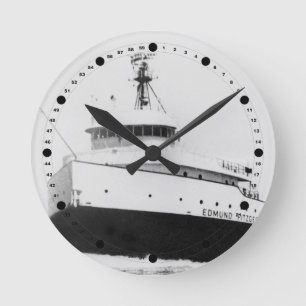 Edmund Fitzgerald Vintage Great Lakes Frachter Wa Runde Wanduhr