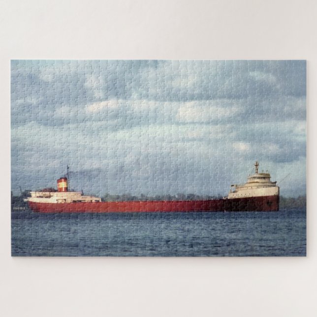 Edmund Fitzgerald Vintage Maritime Great Lakes Puzzle (Horizontal)