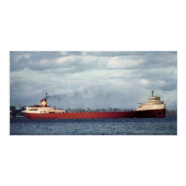 Edmund Fitzgerald Vintage Maritime Große Seen Poster (Vorderseite)
