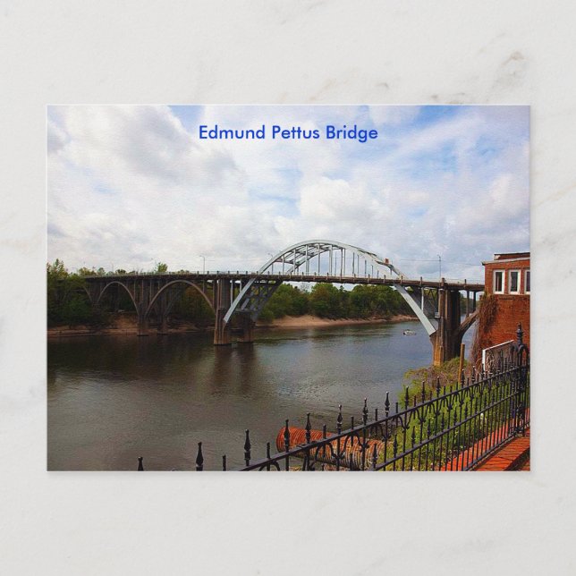 Edmund Pettus Bridge in Selma, Alabama Postkarte (Vorderseite)