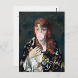 Edna blasen Kaugummi Happy Birthday Postkarte