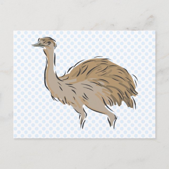 Edna Emu Postkarte (Vorderseite)