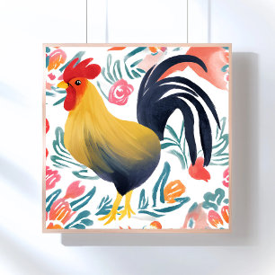 Edna the Rooster   Flora-Hühnchen Poster