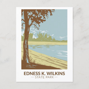 Edness K Wilkins Staat Park Wyoming Vintag Postkarte