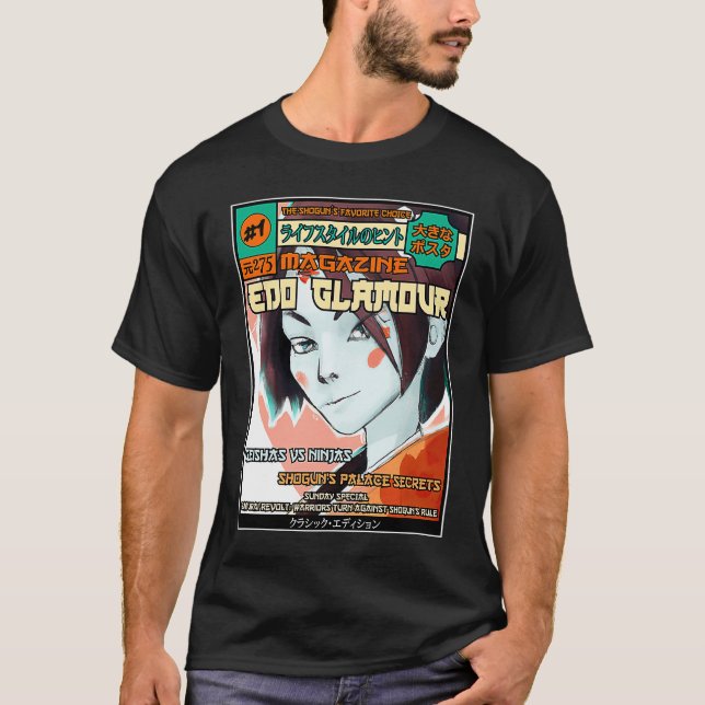 Edo Glamour The Fight of Geishas Against Ninjas in T-Shirt (Vorderseite)
