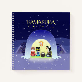 Edo-Nekos Snowy Celebration Spiral Notizbuch