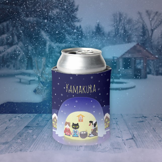 Edo-Nekos Snowy-Feier Dosenkühler (Edo-Neko's Snowy Celebration Can Cooler)