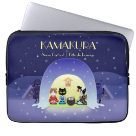 Edo-Nekos Snowy-Feier Laptopschutzhülle